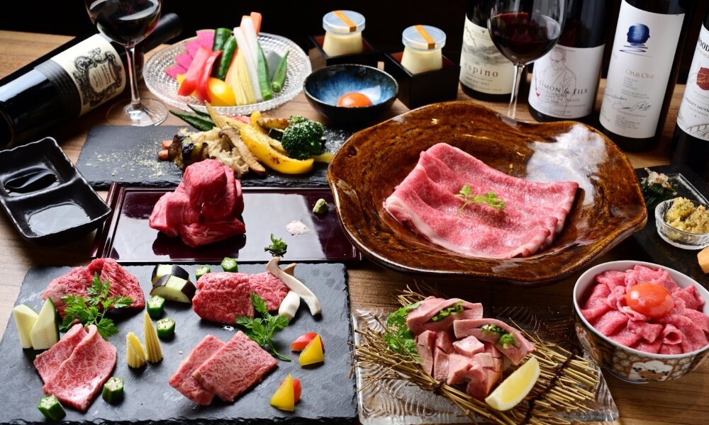 「飛騨牛 焼きすき」や「国産牛ヒレ肉」「生牛丼」【贅沢!牛肉尽くしコース】12品